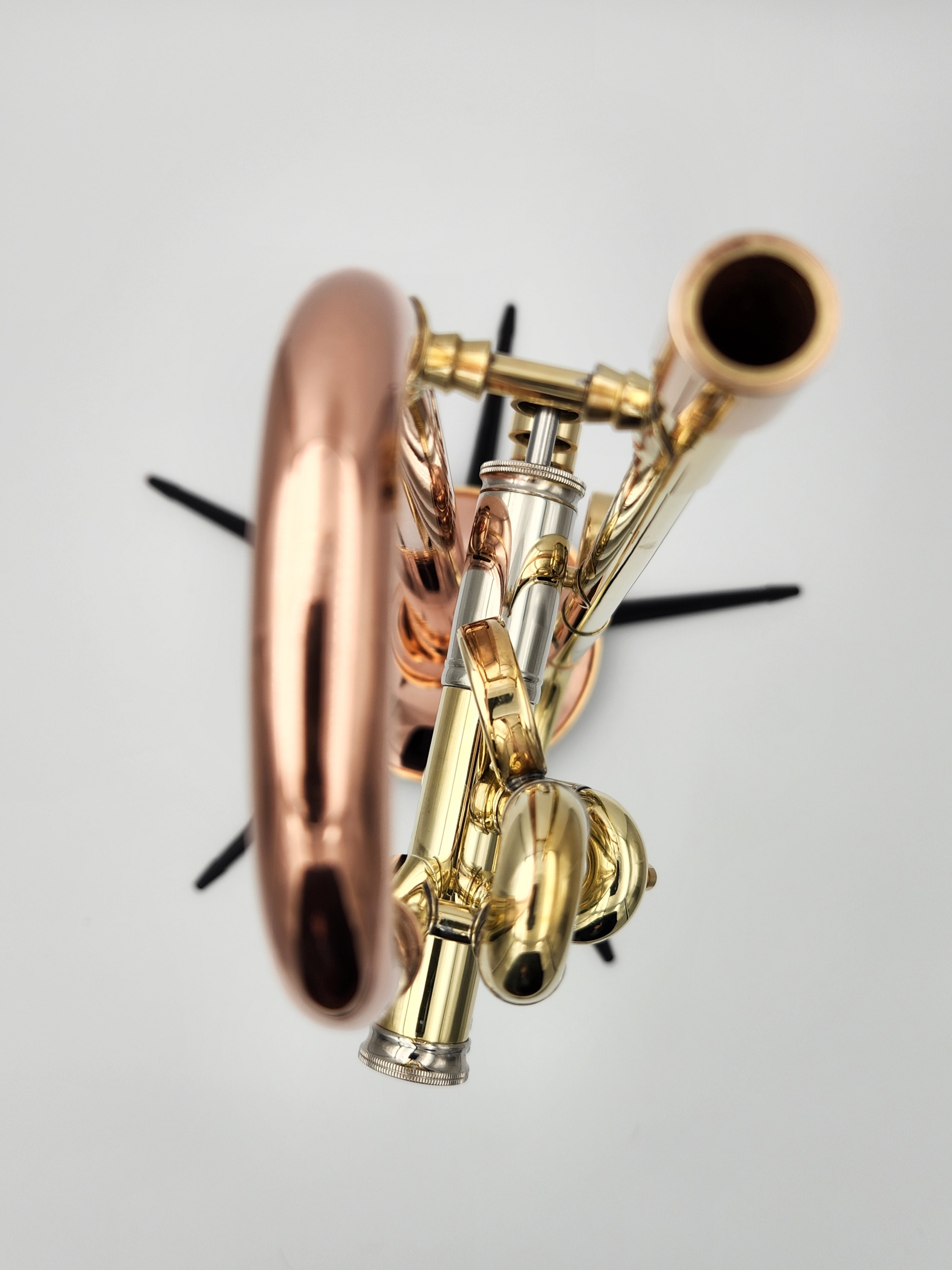Del Quadro Custom Grande Campana Trumpet with a Bright Hand Polish Finish