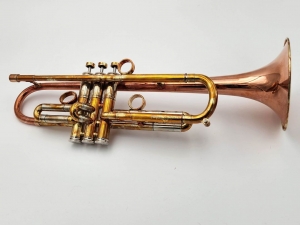 Del Quadro Custom Grande Campana Trumpet with a Light Acid Finish